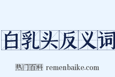 白乳头反义词是什么意思的图片